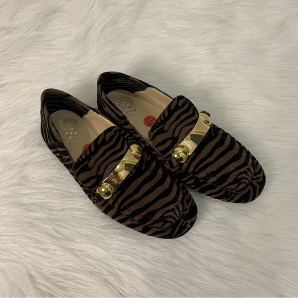 Vince Camuto Leather Slip-On Loafers - Padaire - Mocha Tiger - Size 6.5 - Picture 11 of 11
